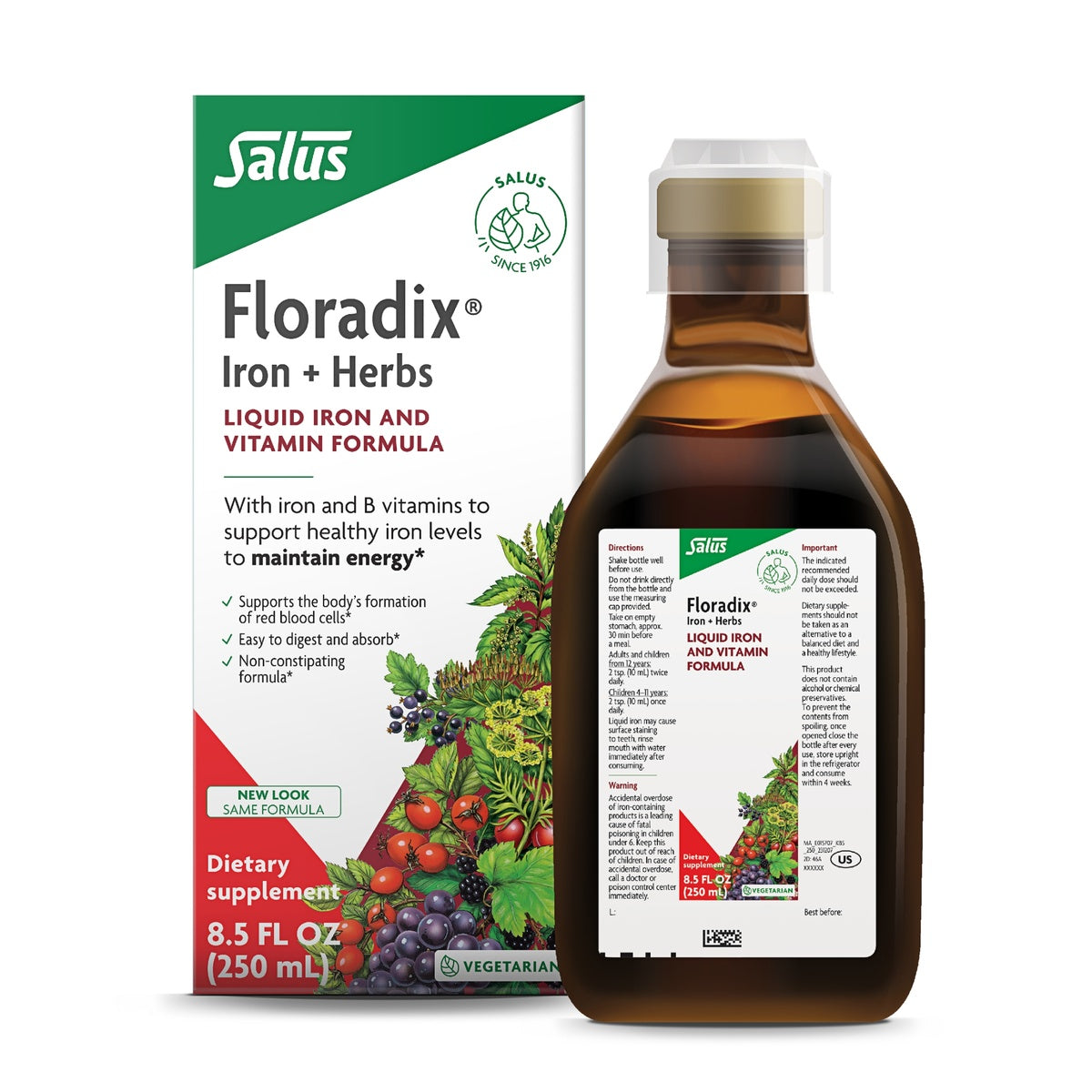 Floradix Iron & Herbs - 8.5 oz - front package image