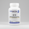 B-12 dietary supplement bottle with 'Patient One MediNutritional' branding on a white background