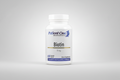 Bottle of Patient One Biotin dietary supplement on a white background