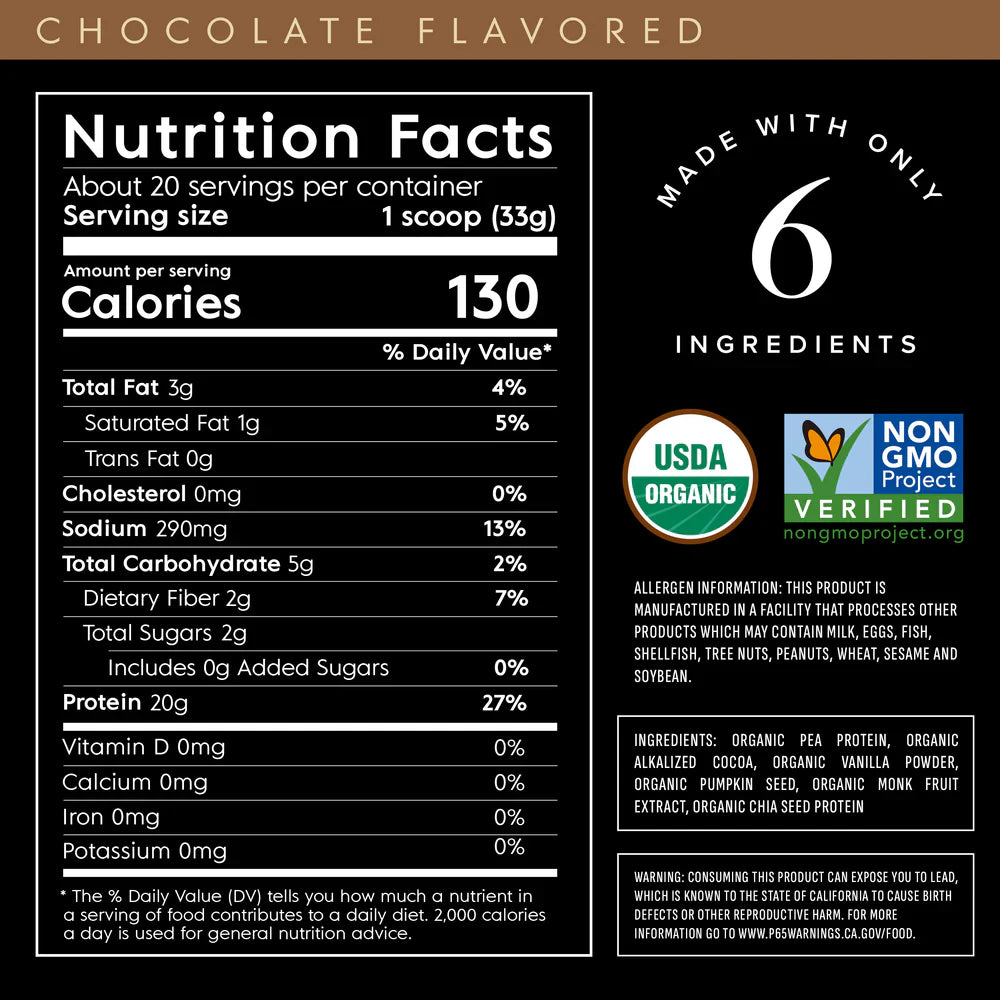 Truvani Chocolate Plant Protein Powder 10 Servings