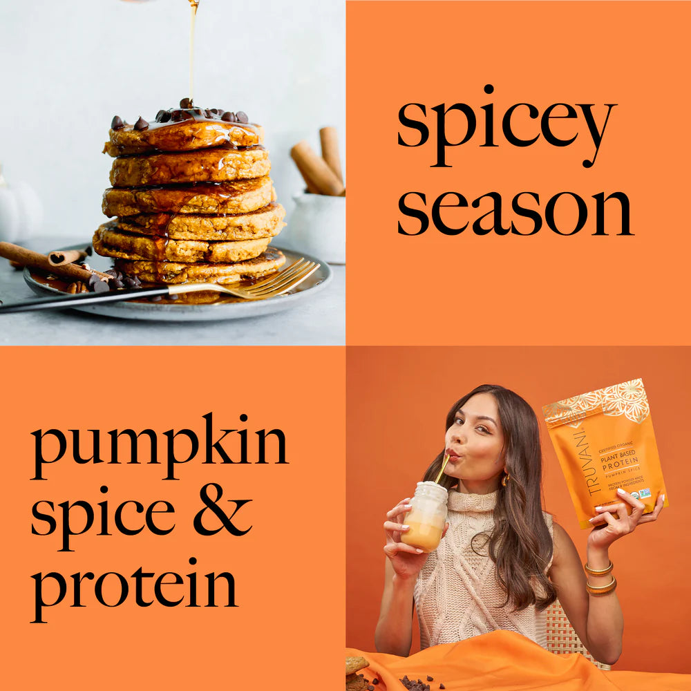 Truvani Pumpkin Spice Plant Protein Powder 20 Servings