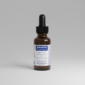 Brown glass bottle with dropper labeled 'pure encapsulations' on a white background