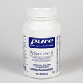 Supplement bottle labeled 'AdipoLean II' by pure encapsulations on a white background