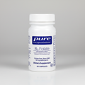 Bottle of Pure Encapsulations B12 Folate dietary supplement on a white background