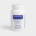 Bottle of Pure Encapsulations Borage Oil supplement on a white background