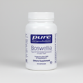 Boswellia dietary supplement bottle with white label on a white background
