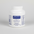 White supplement bottle labeled 'pure encapsulations' on a white background