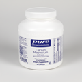 White supplement container labeled 'pure encapsulations Calcium Magnesium citrate' on a white background