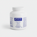 White supplement container labeled 'pure encapsulations Caprylic Acid' on a white background