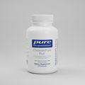Supplement bottle labeled 'pure encapsulations CholestePure Plus' on a white background