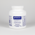 Supplement container labeled 'pure encapsulations Cranberry / D-Mannose' on a white background