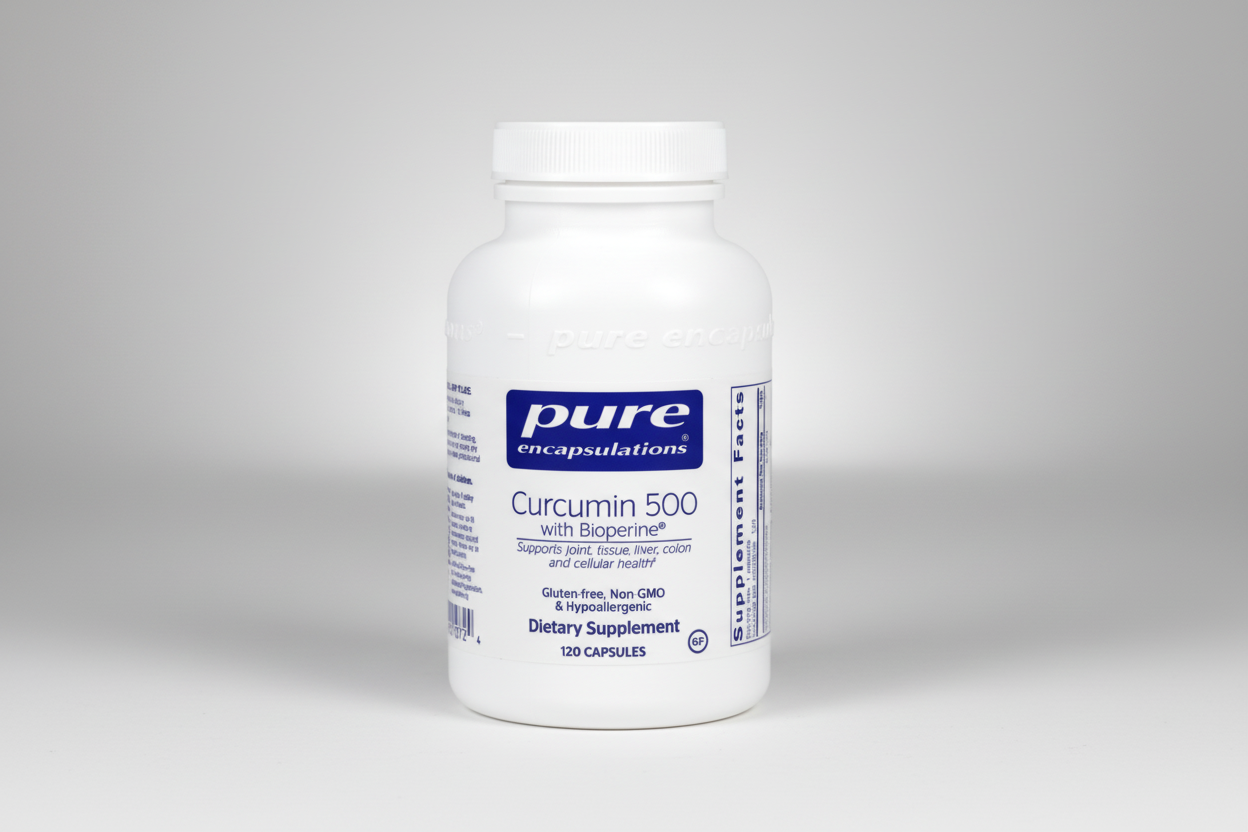 Pure Encapsulations Curcumin 500 with Bioperine - 120 Capsules