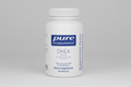 Supplement bottle labeled 'pure encapsulations DHEA 25 mg' on a white background