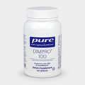 Supplement bottle labeled 'pure encapsulations DIMPRO 100' on a white background