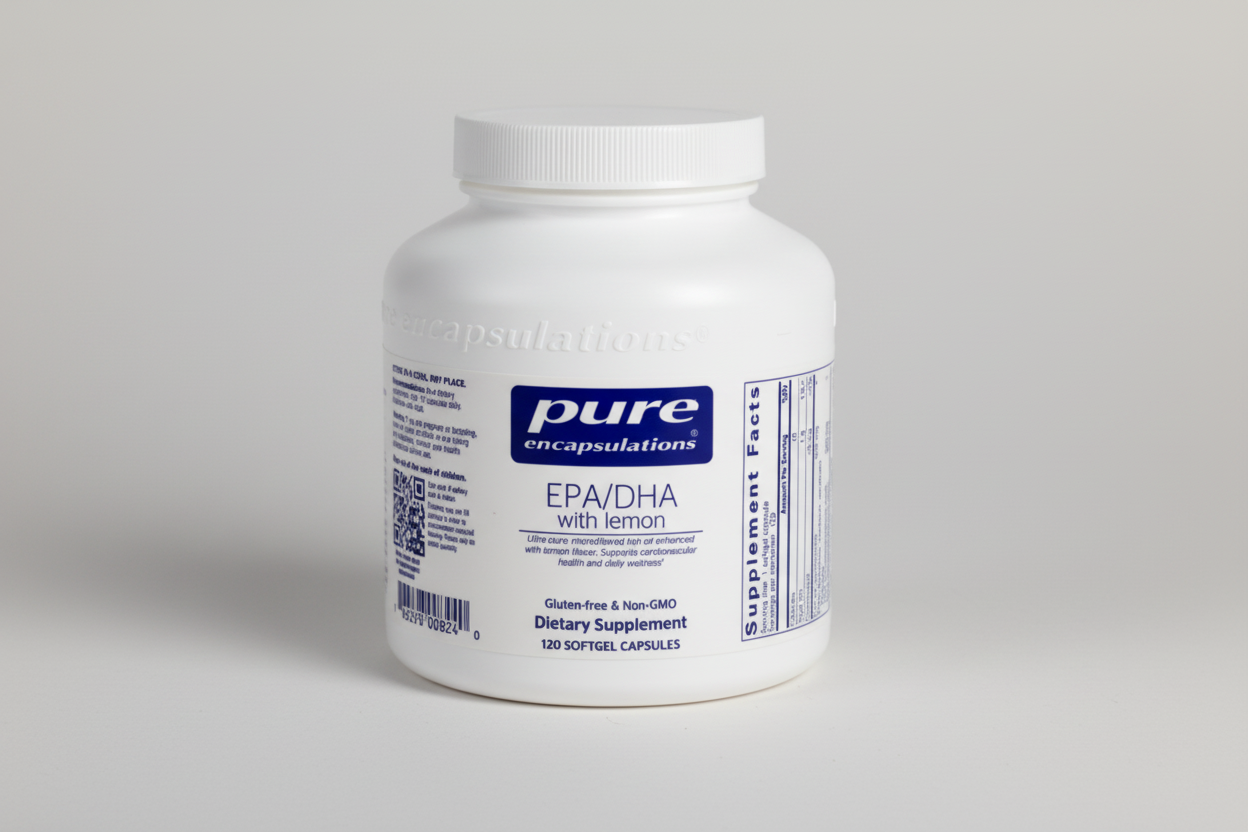 Pure Encapsulations EPA/DHA with Lemon - 120 Softgel Capsules