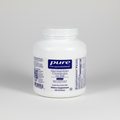 White supplement jar labeled 'pure encapsulations' containing glucosamine and chondroitin with MSM on a white background.