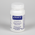 White supplement bottle labeled 'pure encapsulations Grapefruit Seed Extract' on a white background