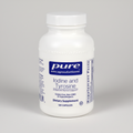 Supplement bottle labeled 'pure encapsulations Iodine and Tyrosine' on a white background