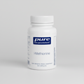 White supplement bottle labeled 'pure encapsulations I-Methionine' on a white background