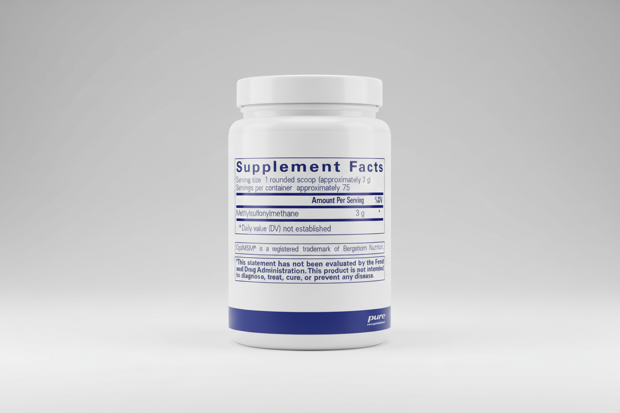 Supplement facts label for a product by pure encapsulations