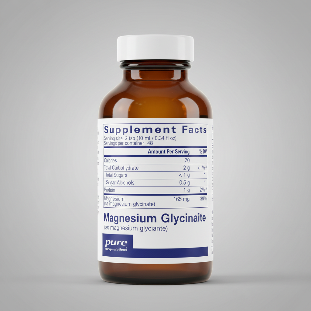 Supplement facts label for a product by pure encapsulations