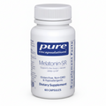 Bottle of pure encapsulations Melatonin-SR dietary supplement on a white background