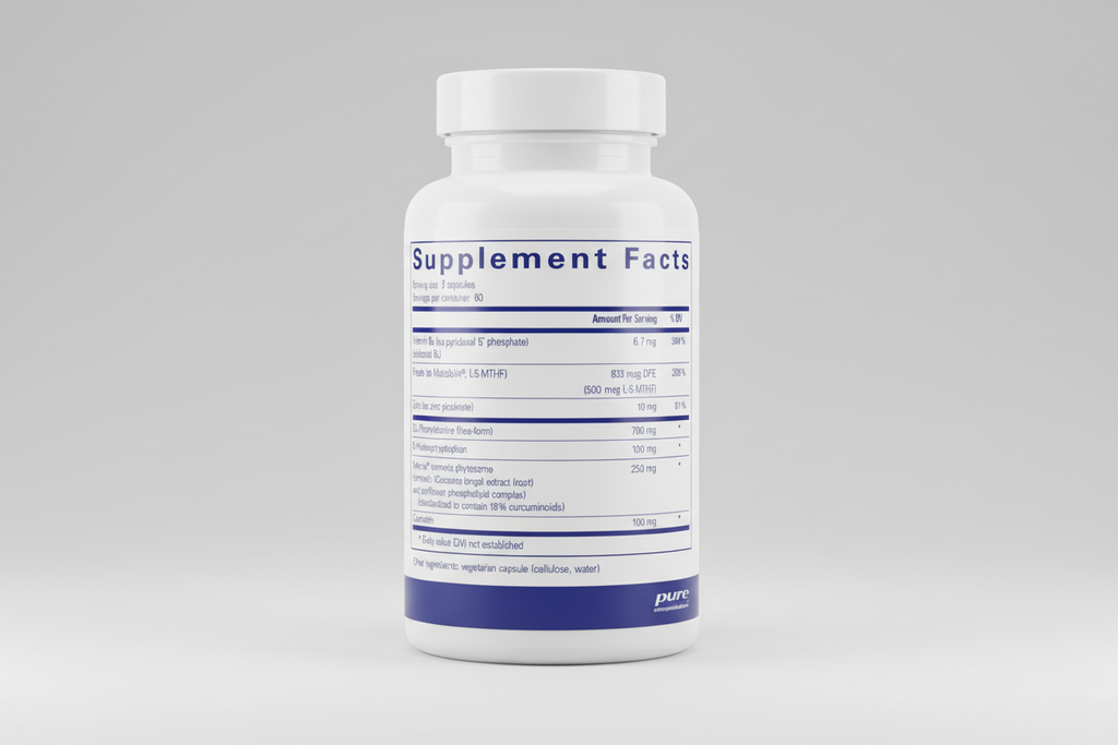 Supplement facts label for a product by pure encapsulations