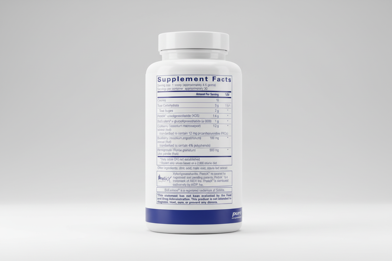Supplement facts label for a product by pure encapsulations