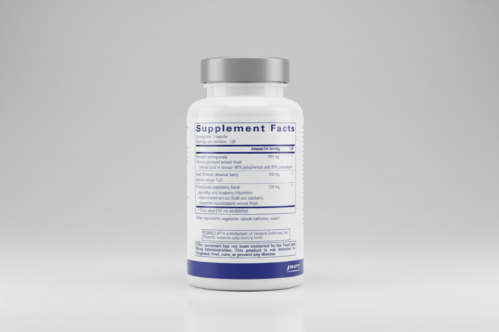 Supplement facts label for a product by pure encapsulations