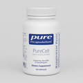 White supplement bottle labeled 'Pure Encapsulations PureCell' on a white background
