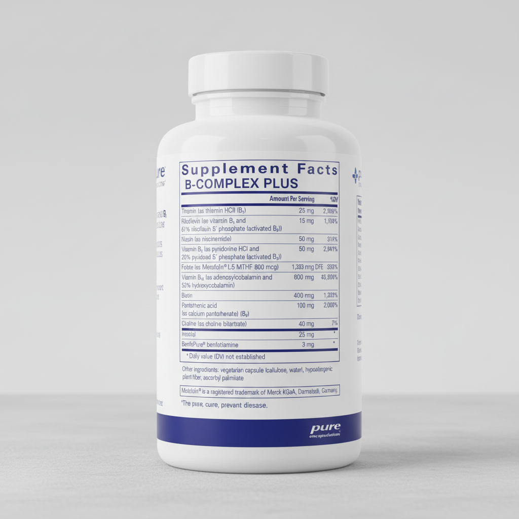 Supplement facts label for a product by pure encapsulations