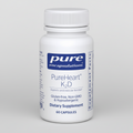 White bottle of Pure Encapsulations PureHeart K2D dietary supplement on a white background