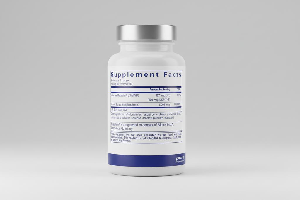 Supplement facts label for a product by pure encapsulations