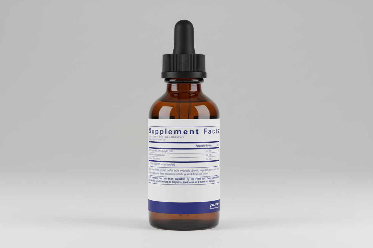 Supplement facts label for a product by pure encapsulations