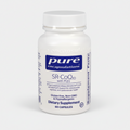 White supplement bottle labeled 'pure encapsulations' on a white background