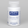 White supplement bottle labeled 'pure encapsulations Sereniten Plus' on a white background