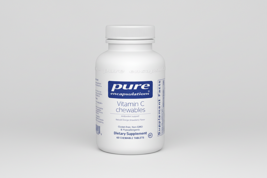 Pure Encapsulations Vitamin C Chewables, Orange-Strawberry Flavor - 60 Tablets