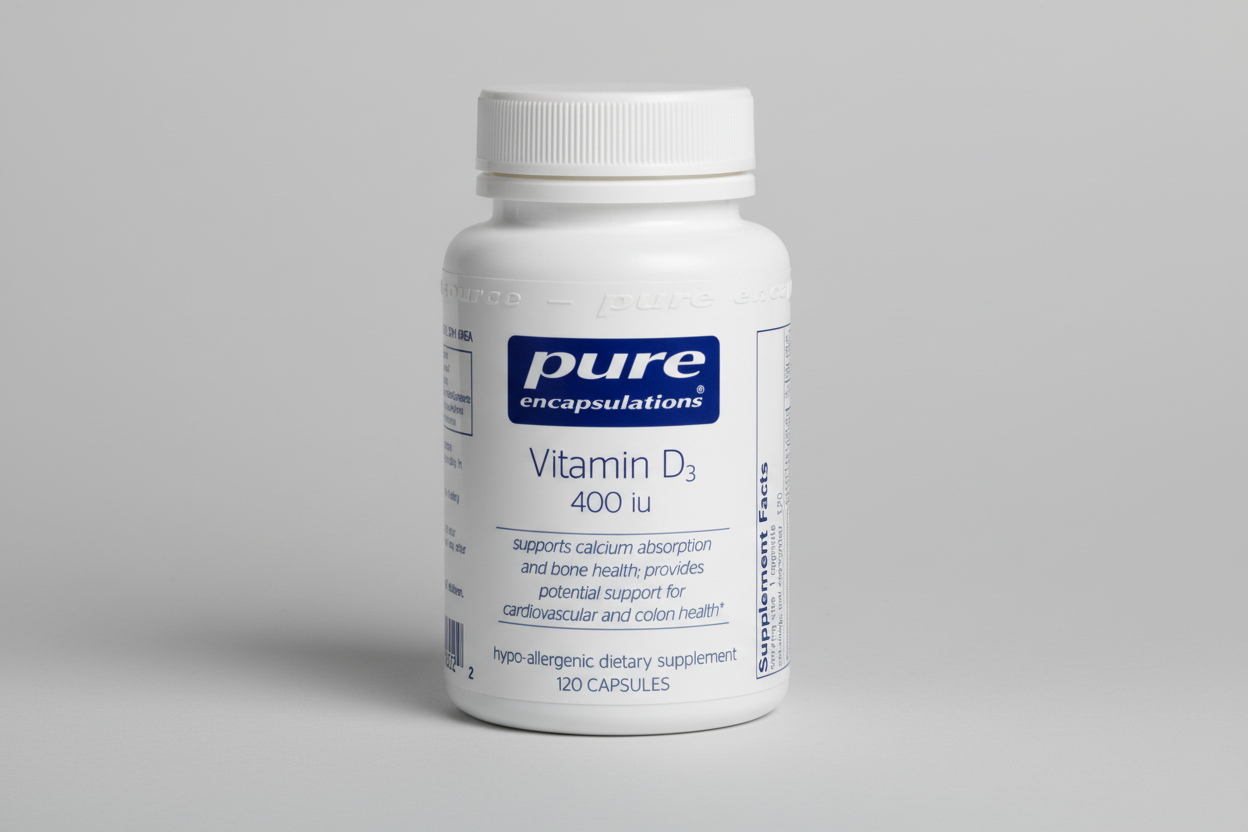 Pure Encapsulations Vitamin D3 10 mcg (400 IU) - 120 Capsules