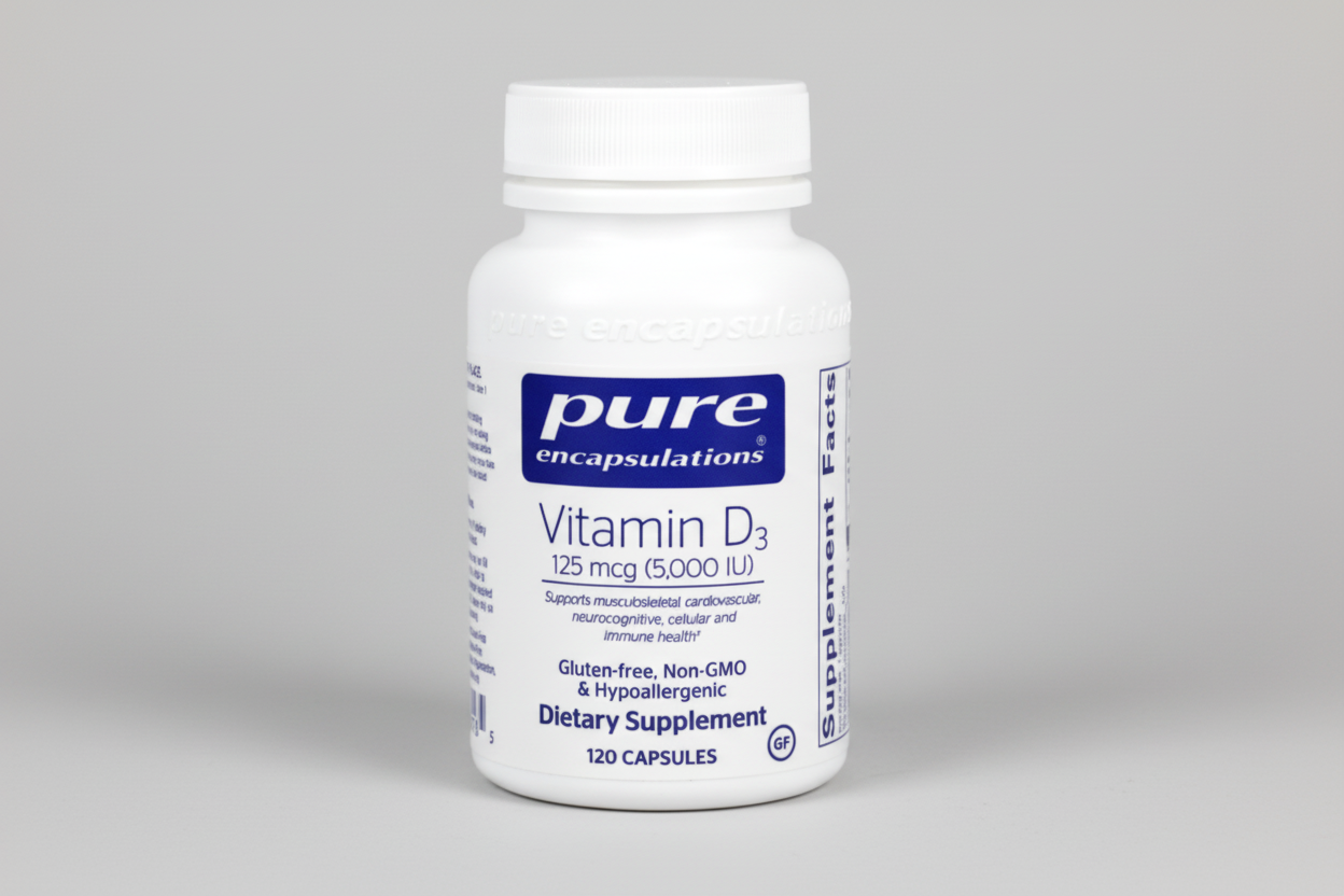 Pure Encapsulations Vitamin D3 125 mcg (5,000 IU) - 120 Capsules