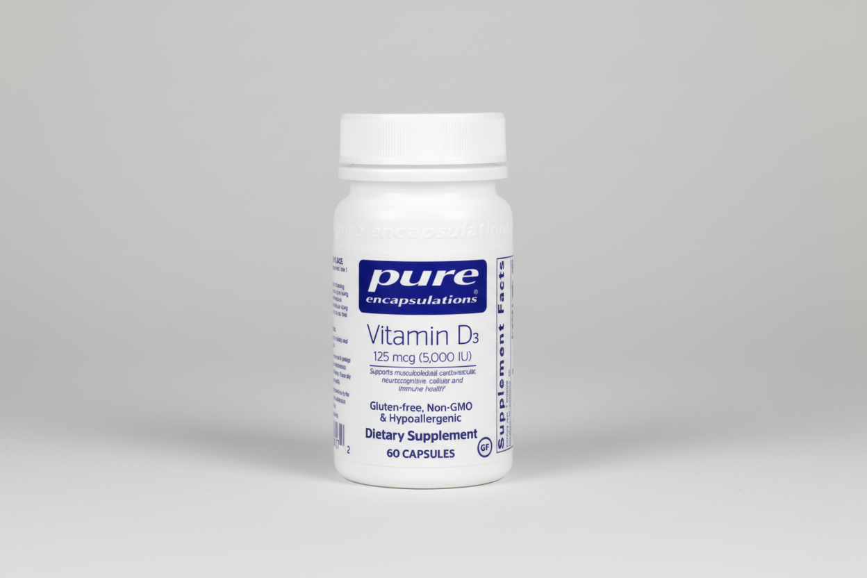 Pure Encapsulations Vitamin D3 125 mcg (5,000 IU) - 60 Capsules