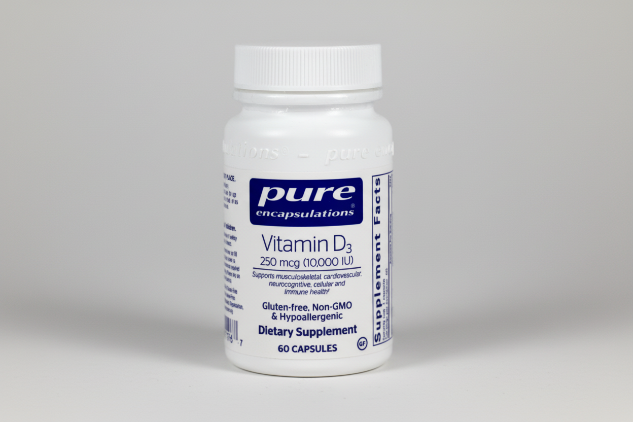 Pure Encapsulations Vitamin D3 250 mcg (10,000 IU) - 60 Capsules