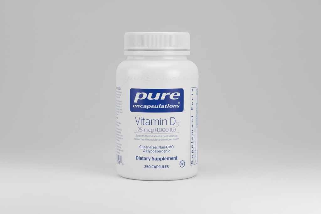 Pure Encapsulations Vitamin D3 25 mcg (1,000 IU) - 250 Capsules