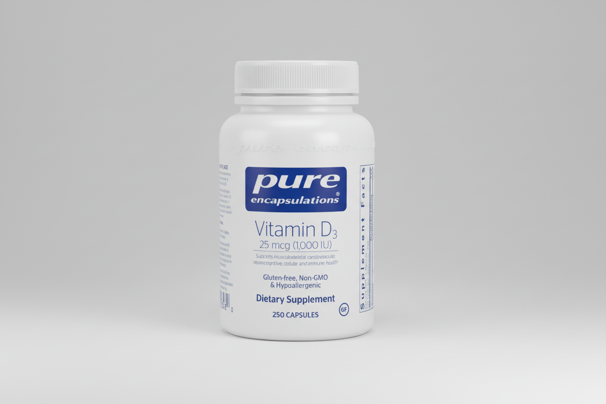 Pure Encapsulations Vitamin D3 25 mcg (1,000 IU) - 250 Capsules