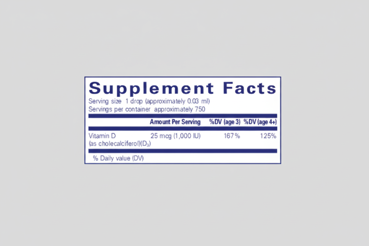 Pure Encapsulations Vitamin D3 Liquid - 0.75 oz (22.5 ml)