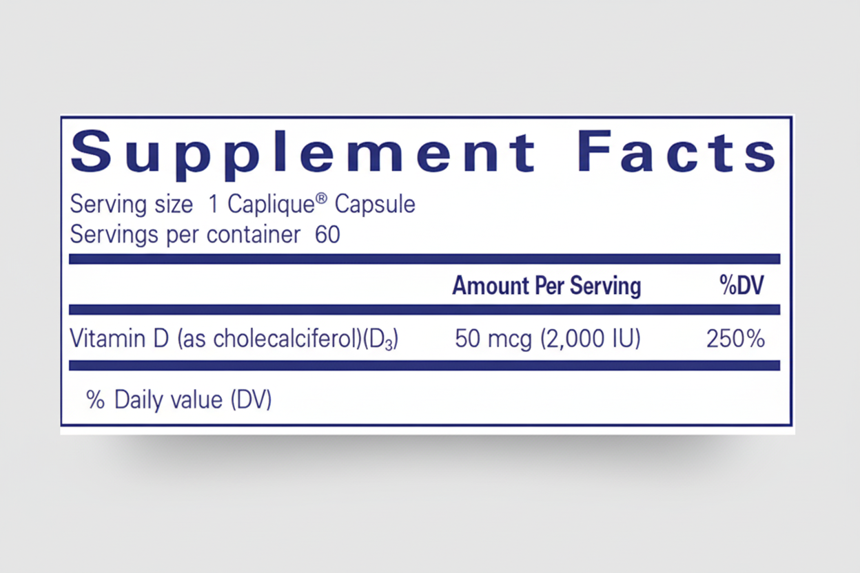 Pure Encapsulations Vitamin D3 VESIsorb - 60 Caplique Capsules