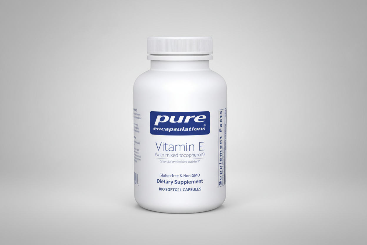 Pure Encapsulations Vitamin E (with mixed tocopherols) - 180 Softgel Capsules