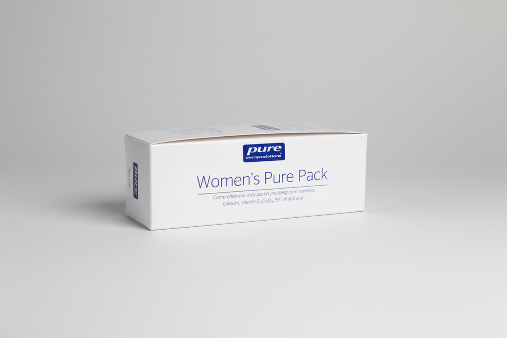 Box of 'pure' Women's Pure Pack on a white background