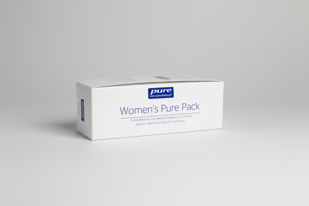 Box of 'pure' Women's Pure Pack on a white background
