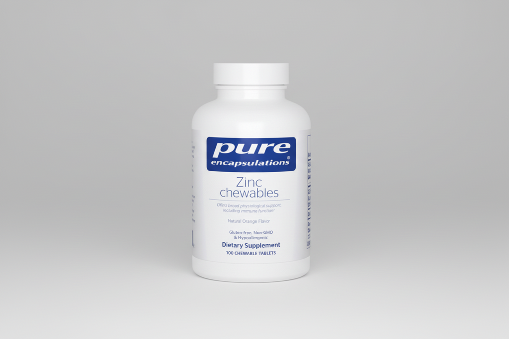 Pure Encapsulations Zinc Chewables, Natural Orange Flavor - 100 Chewable Tablets