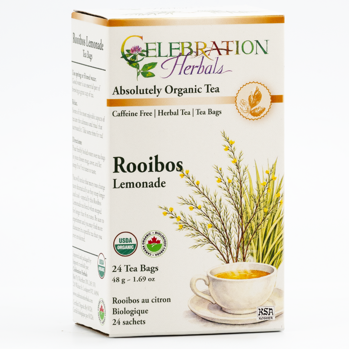 Celebration Herbals Organic Rooibos Lemongrass Blend Tea – 24 Tea Bags